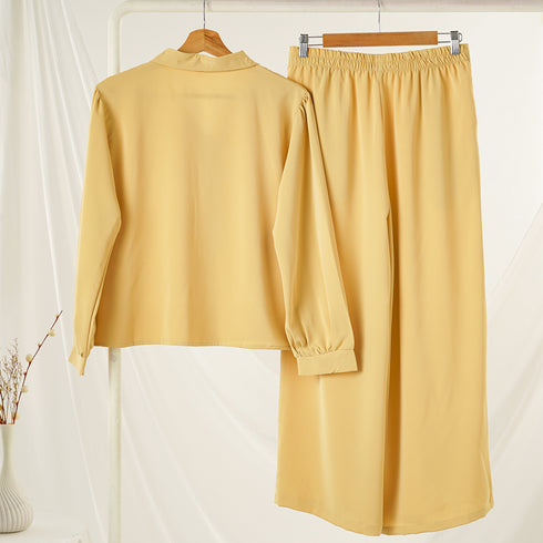 Monochrome Co-Ord Sets - Mustard